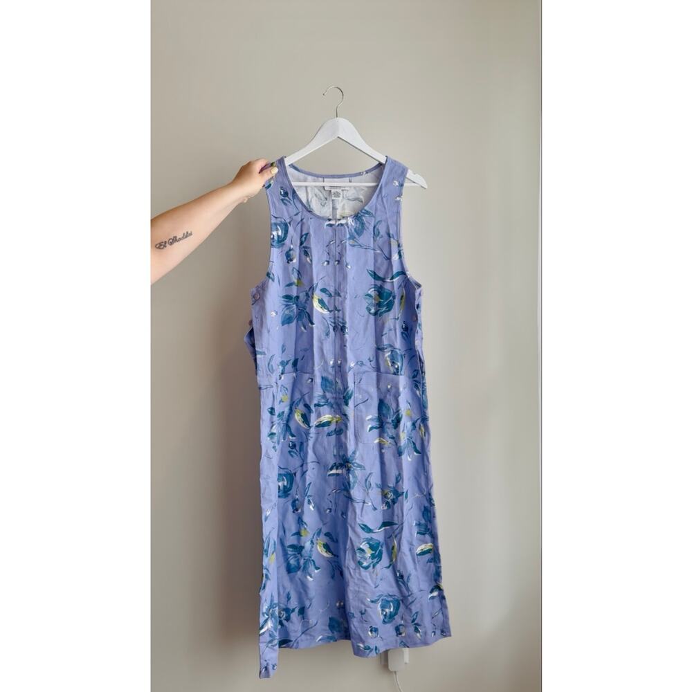 Vintage linen + cotton jumper dress